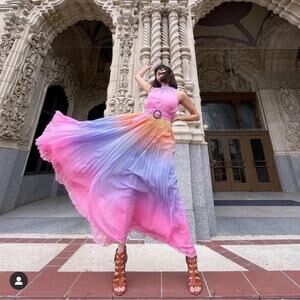 NEW Rococo Sand Ombre Halter Maxi Dress